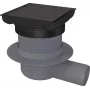 DEANTE Point Drain - Reversible Stainless Steel Floor Drain with Dry Siphon, 150x150 mm