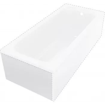 DEANTE Prizma Bathtub Panel 180 cm - Short Side White Glossy