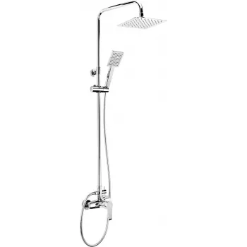 DEANTE Rain Shower System with Single-Lever Mixer, Chrome, 250mm Head