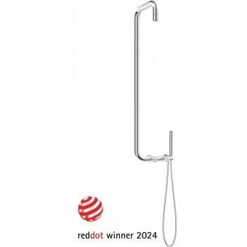DEANTE Rain Shower with Shower Faucet - Chrome, Round 200mm Head, Telescopic Bar