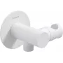 DEANTE Round Angled Connector with Handset Holder - RJ10 Coiled Handset Cord 2m Black