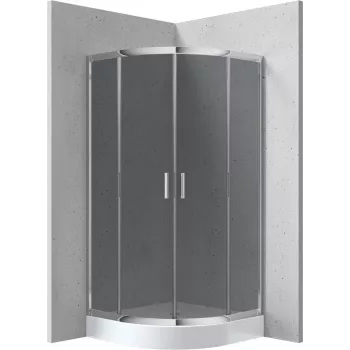 DEANTE Semi-Circular Shower Cabin with Tray 90x90 cm