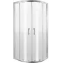 DEANTE Semicircular Shower Enclosure 80 cm, Chrome, Clear Glass