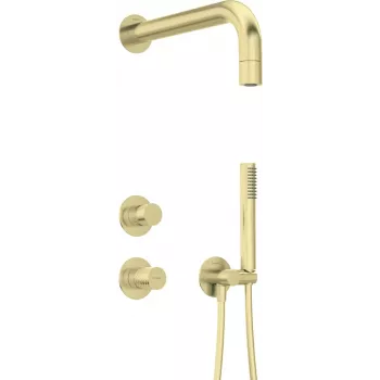 DEANTE Shower Set with Overhead Shower Head - Black