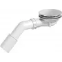 DEANTE Shower Tray Siphon with Top-Access Cleaning, 90mm Waste Hole, Chrome Grille