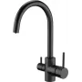 DEANTE Silia Kitchen Faucet with Water Filter Connection, Matte Black, Pull-Out Swivel Spout
