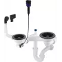 DEANTE Siphon for 1.5- and 2-Bowl Granite Sink - Space-Saver