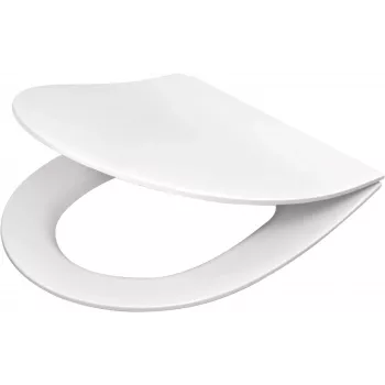 DEANTE Slim Soft-Close Toilet Seat D-Shape White Duroplast