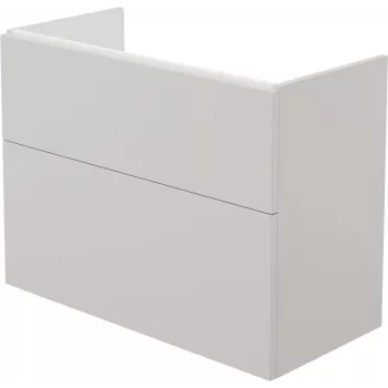 DEANTE Smart Wall-Mounted Washbasin Cabinet Without Countertop, White Glossy, 2 Soft-Close Drawers, 60 cm