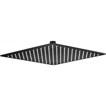 DEANTE Steel Shower Head 250x250 mm - Square Rain Shower Head with Anti-Calc Silicone Nozzles, Polished Chrome Finish