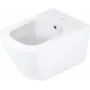 DEANTE Cersanit Crea Wall-Hung Bidet, White Glossy, 1 Tap Hole, Rectangular