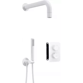 DEANTE Thermostatic Shower Set with Concealed Box - Matte Black