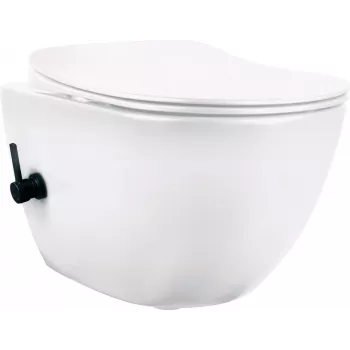 DEANTE Toilet with Bidet Function - with Mixer Tap, Floor-Standing, Dual Flush, White