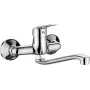 DEANTE Wall-Mounted Kitchen Faucet Chrome Single-Lever Swivel U-Shaped