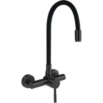 DEANTE Wall-Mounted Kitchen Faucet with Bent Spout, Chrome