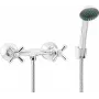 DEANTE Wall-Mounted Shower Faucet with Shower Set - Chrome, Single-Lever Mixer, Arnika Series