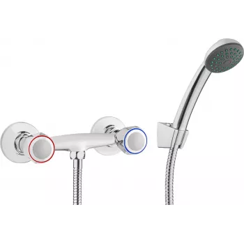 DEANTE Wall-Mounted Shower Faucet with Shower Set - Matte Black
