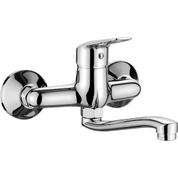 DEANTE Wall-Mounted Washbasin Mixer Matte Black Arnika Nero