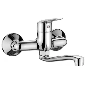 DEANTE Wall-Mounted Washbasin Mixer Matte Black Arnika Nero