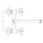 DEANTE Wall-Mounted Washbasin Mixer Matte Black Arnika Series