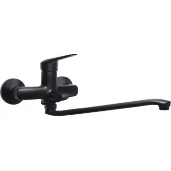 DEANTE Wall-mounted Washbasin Mixer with Extended Spout - Hose Connection, Chrome
