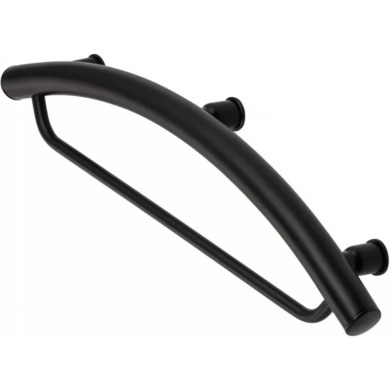 DEANTE Wall Towel Holder 2in1 - Chrome-Plated Steel, Vacuum-Loc, No Drilling, Silver