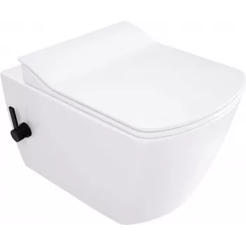 DEANTE CDZ_6WNW WC Bowl with Bidet Function – Rimless CleanOn, Soft-Close Seat, White