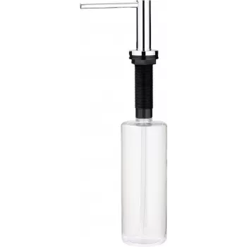 DEANTE ZZZ 00DD Dishwashing Liquid Dispenser with Sponge Holder, 350 ml, Black