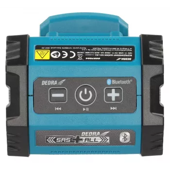 DEDRA DED7004 Portable Bluetooth Speaker 20W Blue IPX5 TWS FM USB-C