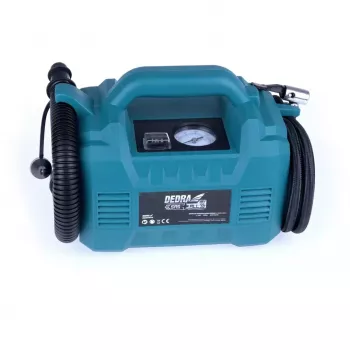 DEDRA DED7073 18V Cordless Air Compressor with Digital Pressure Control, 8 bar, 21 L/min, LED Light