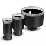 DEDRA Set of Diamond Corers Vacuum Brazed 28, 35, 68 mm 3 pcs