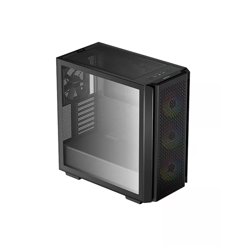 DeepCool CG560 Mid Tower Case with Tempered Glass Side Window, Black