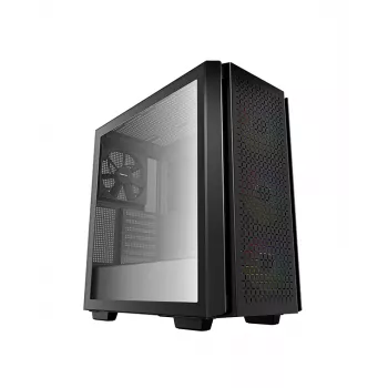 DeepCool CG560 Mid Tower Case with Tempered Glass Side Window, Black