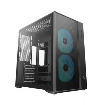 Deepcool CG590 MESH 2F Mid Tower Case - Black, Tempered Glass, 2x120mm Fans