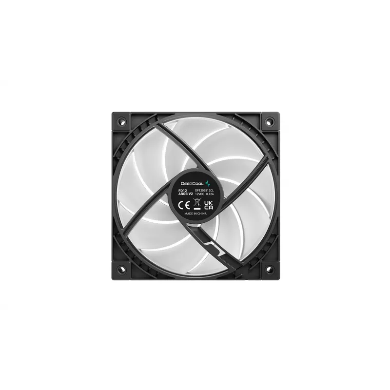 Deepcool FD12 ARGB V2 120mm PWM Case Fan - Black
