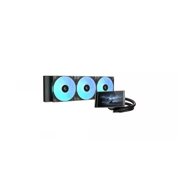 Deepcool LT360 VISION ARGB 360mm Liquid Cooler, Black, ARGB, Intel & AMD, 3x120mm PWM Fans