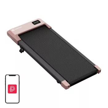 DeerRun Q2 Urban Electric Treadmill (Pink) - Foldable 12 km/h Running Machine with LED Display and Bluetooth