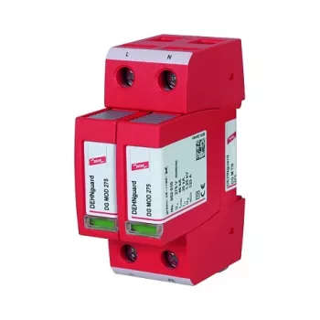 DEHNguard M TN275 Type 2 Surge Arrester, 275V, 20kA, 3+1 Poles, DIN Rail, Red