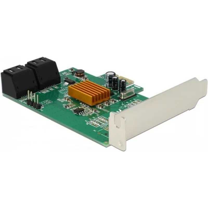 DeLOCK 4 Port SATA 6Gb/s PCIe 2.0 x1 Controller Card with Marvell 88SE9215