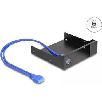 Delock 5.25 inch Metal Mounting Frame for Slim Bay Mobile Rack with USB 5 Gbps (18006)