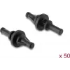 Delock Anti-Vibration Silicone Mounts for Fans, Short, 50 Pieces, Black (60985)