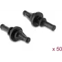Delock Anti-Vibration Silicone Mounts for Fans, Short, 50 Pieces, Black (60985)