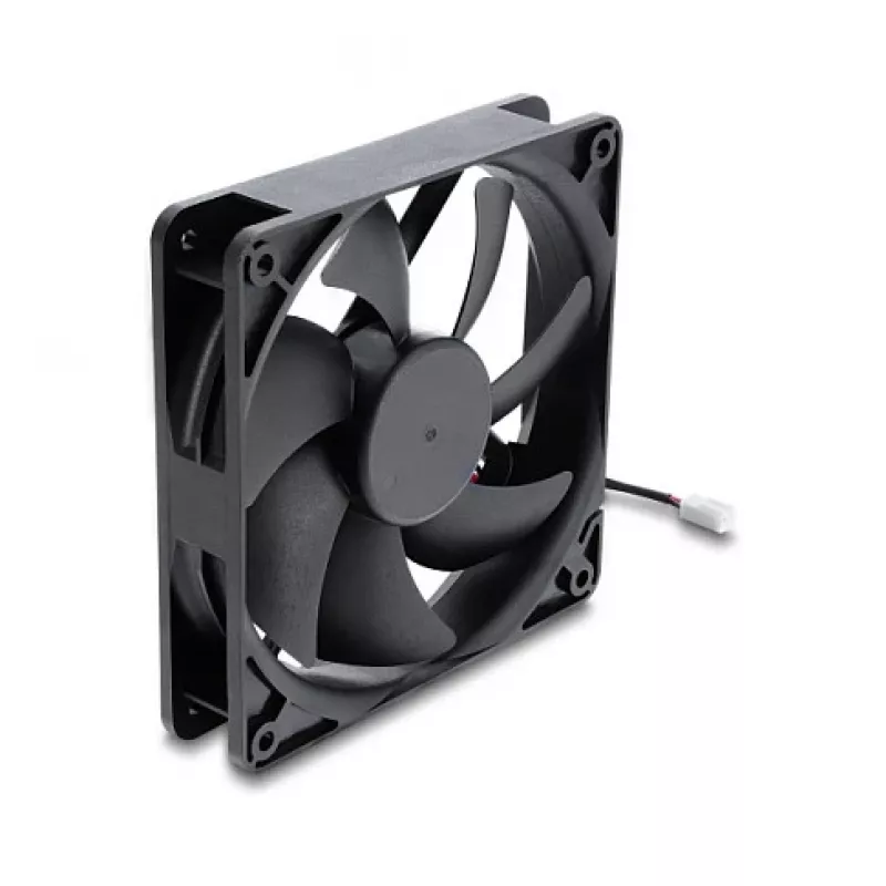 Delock Axial Fan 48 V DC 120 x 120 x 25 mm 2-Pin Connector Black