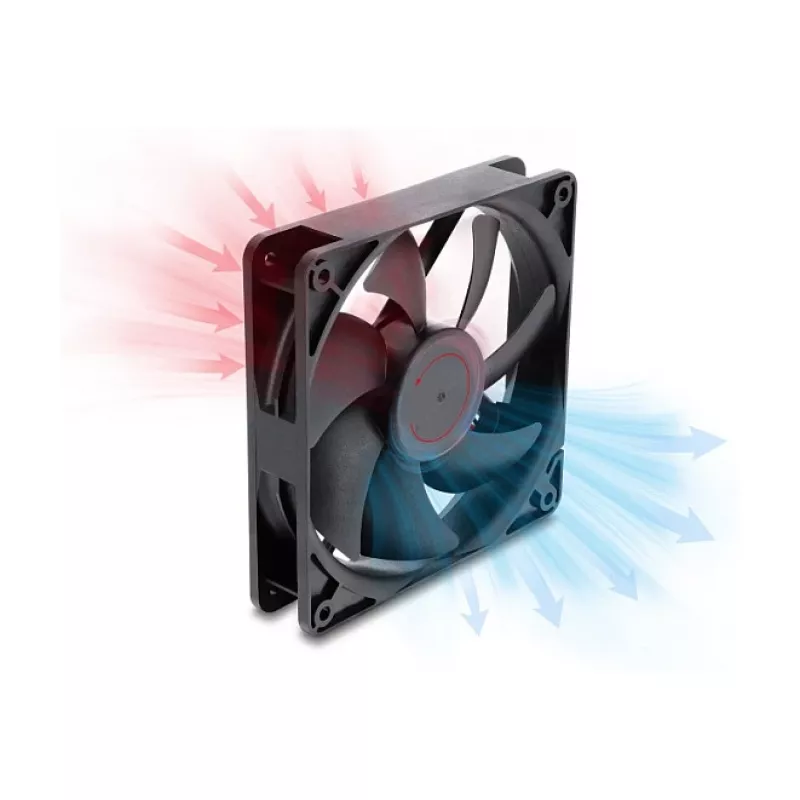 Delock Axial Fan 48 V DC, 120 x 120 x 25 mm, 4-Pin PWM, Black