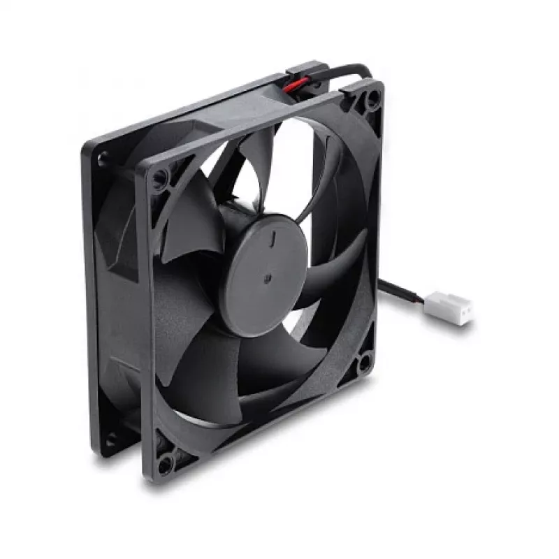Delock Axial Fan 48 V DC, 92 x 92 x 25 mm with 2-Pin Fan Connector, Black