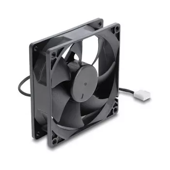 Delock Axial Fan 48 V DC 92x92x25 mm 4-Pin PWM (67452), Black