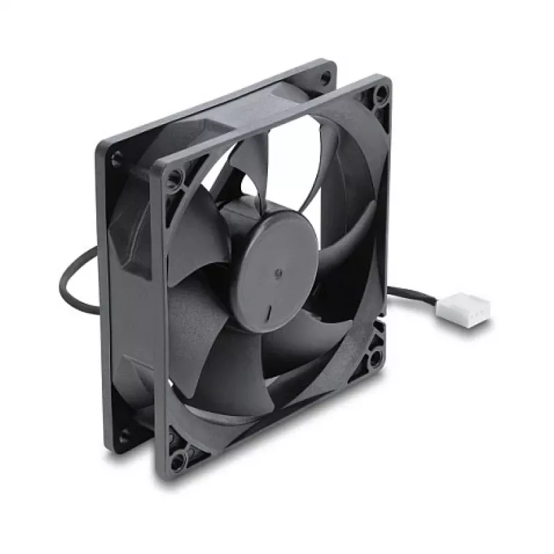 Delock Axial Fan 48 V DC 92x92x25 mm 4-Pin PWM (67452), Black