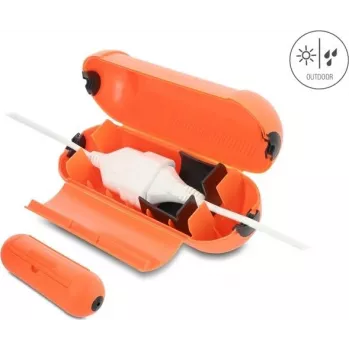 Delock Cable Connection Protection Box IP44 with Hanging Hook, Orange 91729