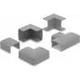 Delock Cable Duct Connector for 24 x 14 mm Trunking, 5-Piece Set, Grey 22095