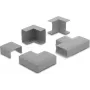 Delock Cable Duct Connector for 30 x 14 mm Cable Ducts, 5-Piece Set, Grey 22098